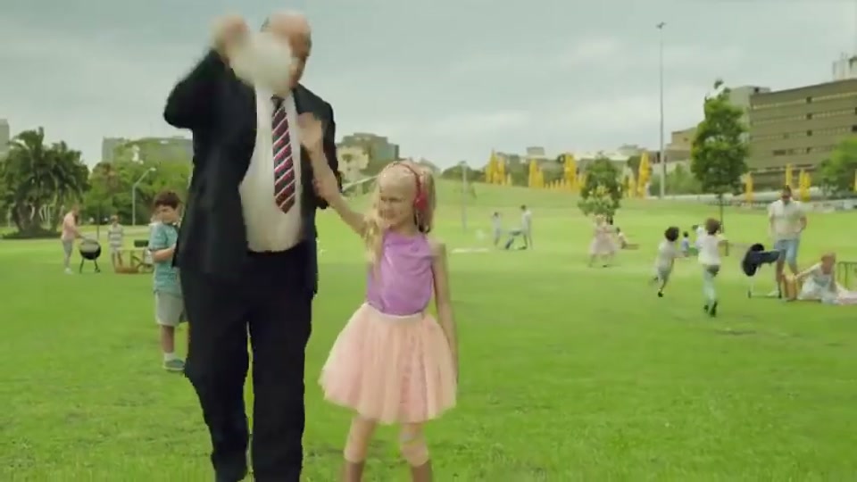 Generation Lamb (2014), scene 4 at 00:41: Kekovich is now in a green park. He walks up to a young boy sitting on the grass, engrossed in his smartphone. Kekovich takes the phone and hands the boy a cricket bat.